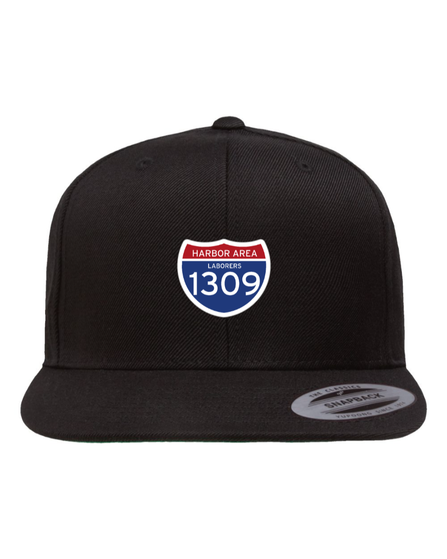 Flat Bill Snapback Cap - Harbor Area Laborers 1309