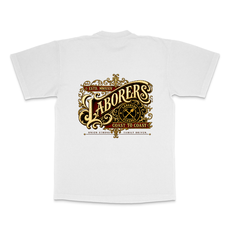 Laborers Xchange™ Gold Heritage – Coast to Coast Heavyweight Graphic Tee