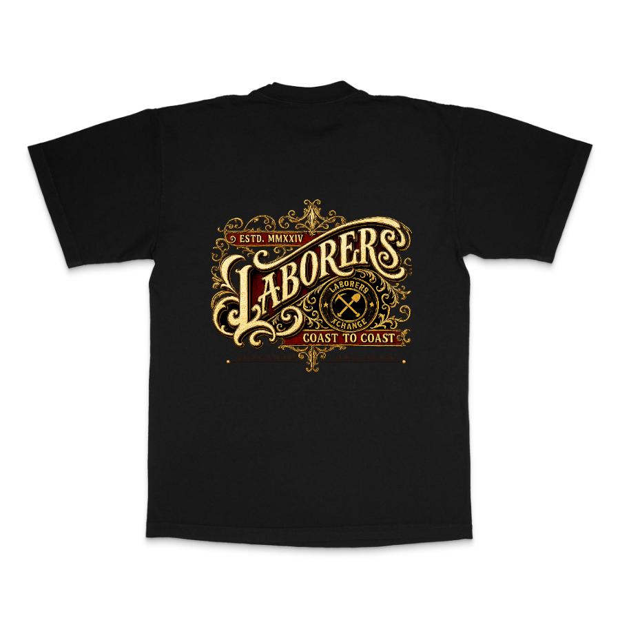 Laborers Xchange™ Gold Heritage – Coast to Coast Heavyweight Graphic Tee